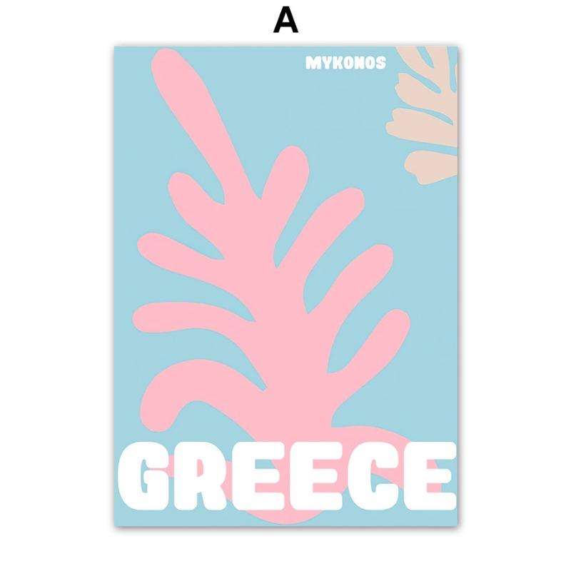 Ibiza Tulum Greece Travel Series Wall Art Canvas Painting Abstract Posters and Prints Hotel Bar Pictures For Living Room Decor