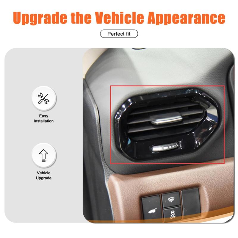 Center Console Dashboard Air Outlet Frame Trim For Honda Pilot 2023 2024 Accessories Carbon Fiber