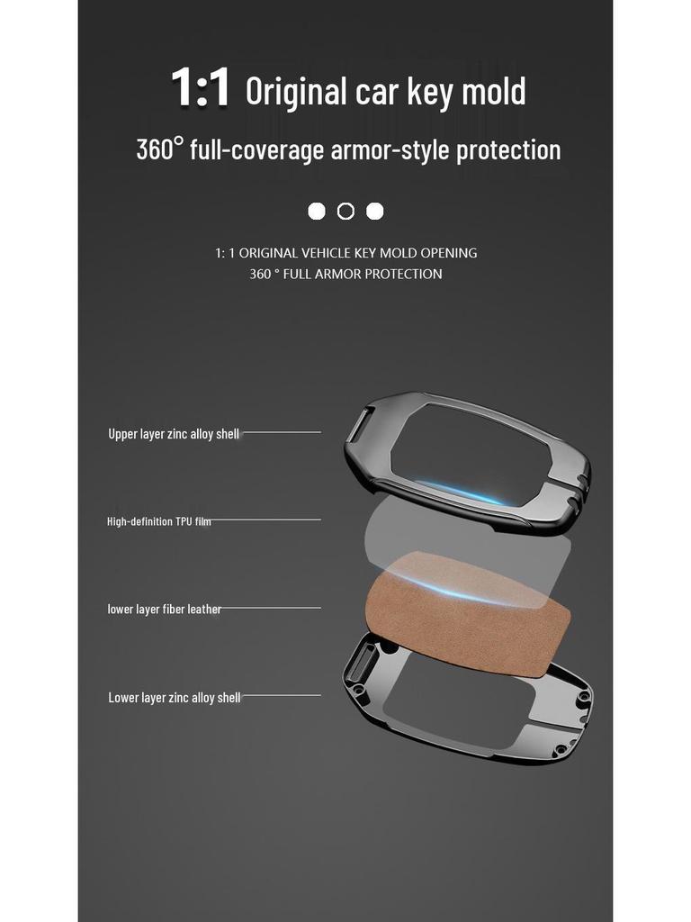 Lynk&Co 03 Key Case - 22 Model, Limited Edition, Special Shell, High-End Leather with Metal Buckle  