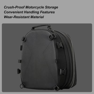 Bolsa para Motocicleta 20L-28L Ampliable Mochila de Carcasa Dura Impermeable Bolsa para Casco de Motocicleta Almacenamiento en Portabultos Trasero para Viajes en Moto