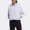 adidas Neo Color Block Long Sleeve Hooded Jacket Women Jackets Light-Purple H45100