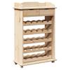 Wine Rack Natural 58 X 28 X 90 Cm Solid Pine Wood