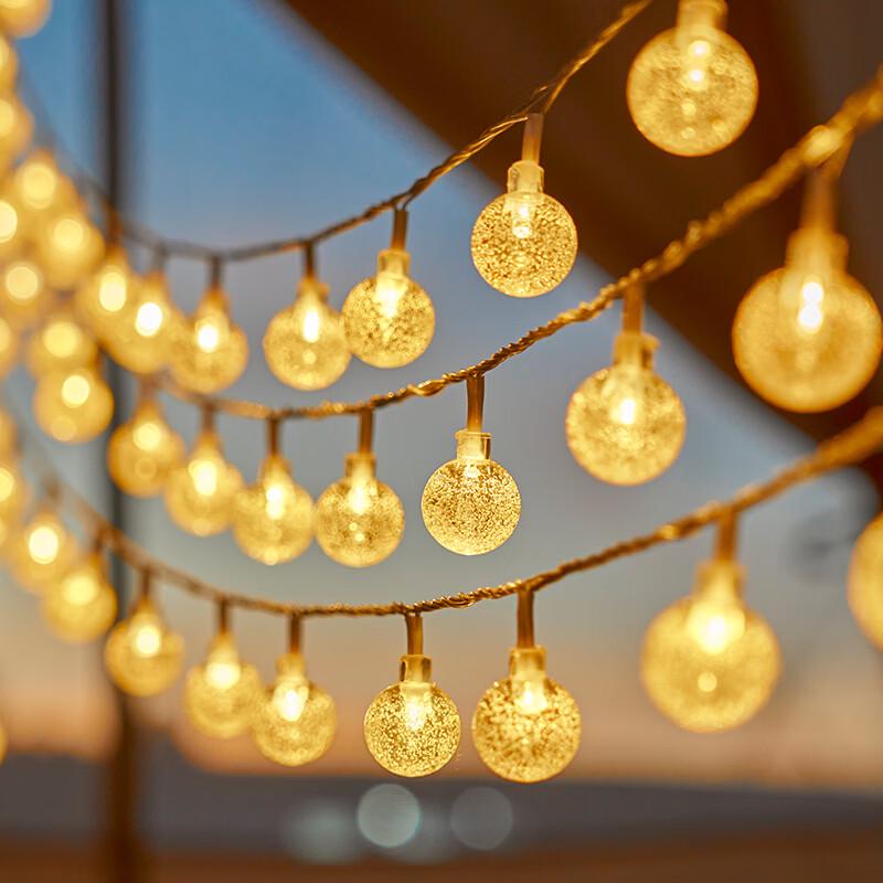 Oeny Solar Outdoor Waterproof Bubble Ball String Lights