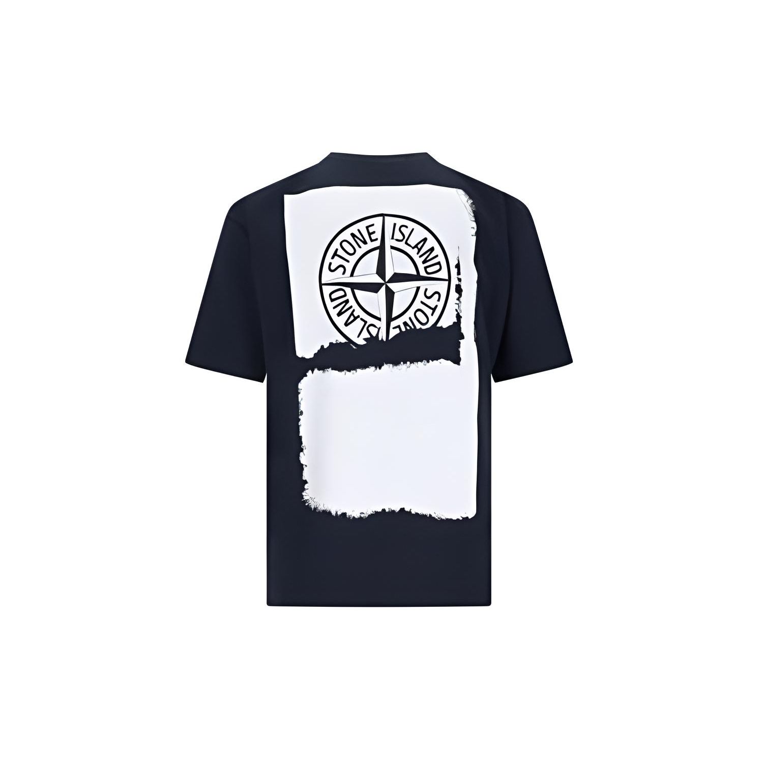 STONE ISLAND Мужская приталенная футболка с коротким рукавом и круглым вырезом с принтом букв СС24, топы, темно-синий 80152RC89-V0020 S