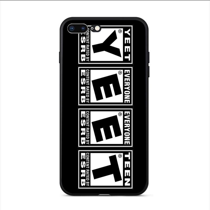 Funny YEET OR BE YEETED Meme Black Soft TPU Phone Case Covers for iPhone 8 7 6 6S Plus 5 5S SE 2020 XR X XS MAX Coque Shell Capa