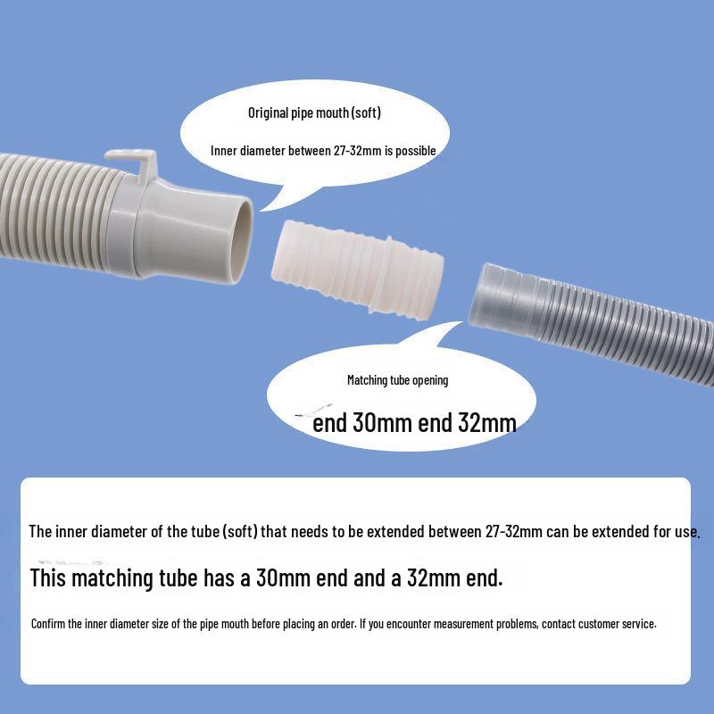 Universal Joint Extended Washing Machine and Basin Drain Pipe, 32mm