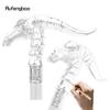 Golden White Dinosaur Walking Cane Fashion Decorative Walking Stick Gentleman Elegant Cosplay Cane Knob Crosier 93cm