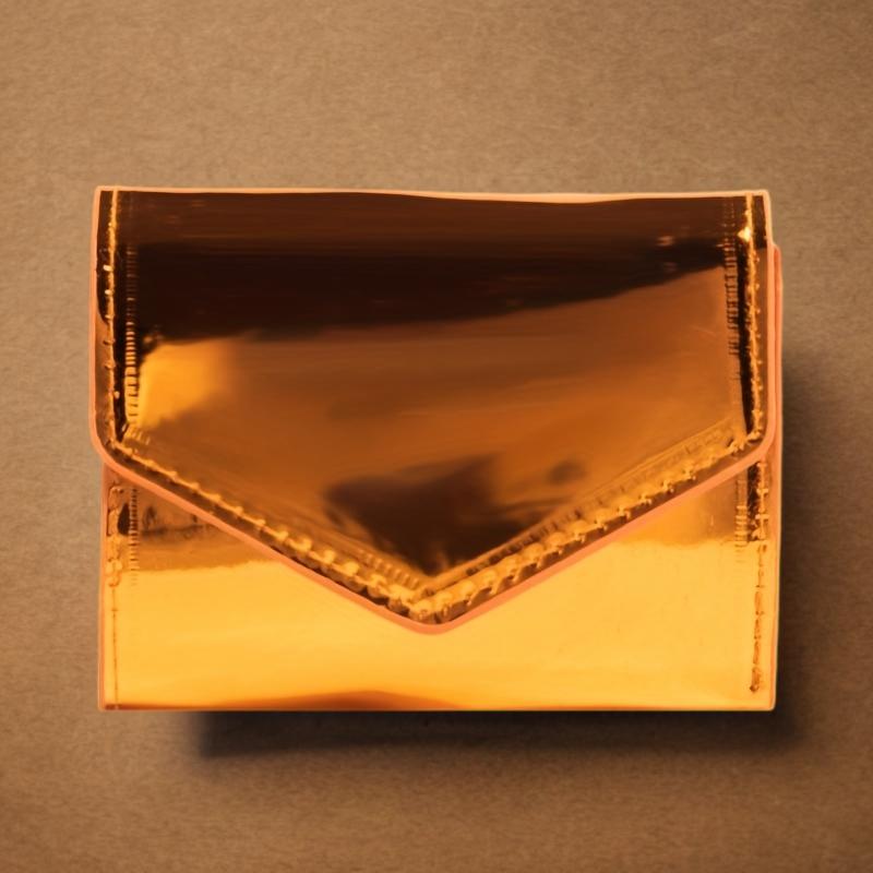 1 Pc Bright Patent Leather Casual Clutch - A Versatile Change Bag and Retro - Style Small Wallet