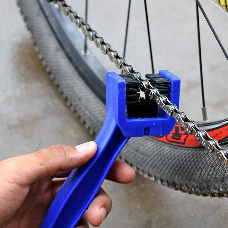 1 peça Nova Escova de Limpeza de Corrente para Ciclismo Motocicleta Bicicleta Escova para Engrenagens Sujas Escova para Bicicleta Moto Ferramenta Esfoliante para Corrente ao Ar Livre