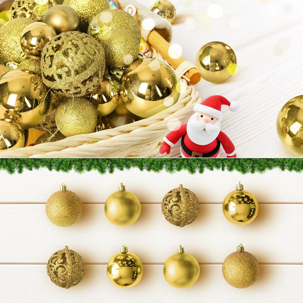 AKEIE Luxury Set of 100 Christmas Includes 10 Varieties of Christmas Perfect for Christmas Tree Christmas and Stylish Christmas Decorations for