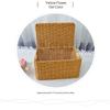 Large Capacity Rattan Storage Box Rectangular Weave Container Woven Storage Basket  Household