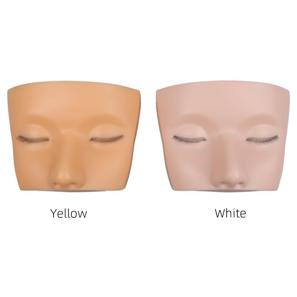Simulated Lash Doll Head Silicone Practice Tools Soft Eyelash Mannequin Head  Lash Practice
