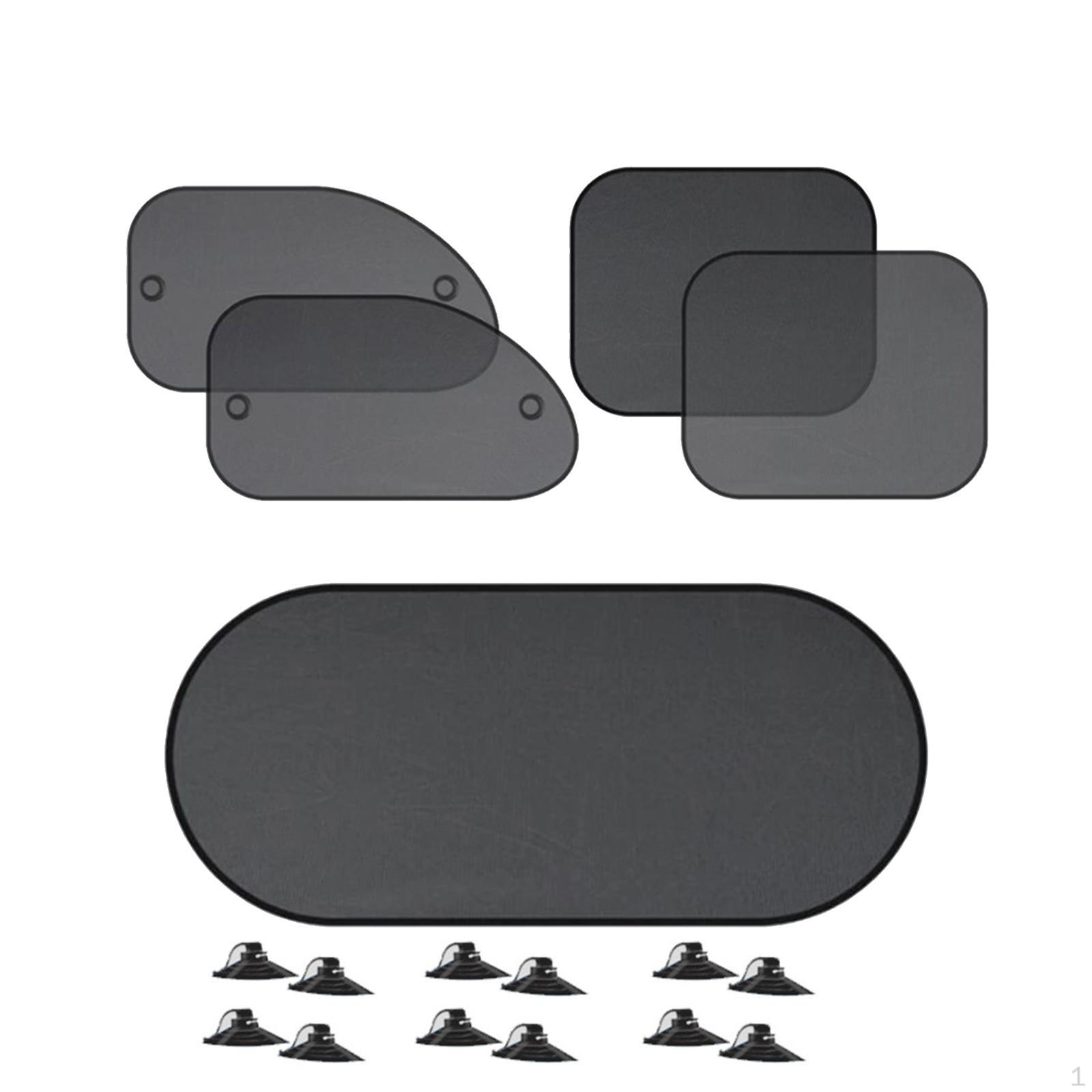 

Car Window Mesh Screens Net Lightweight Sun Shade Protection Automobile Accessory Folding Mixed 5pcs
