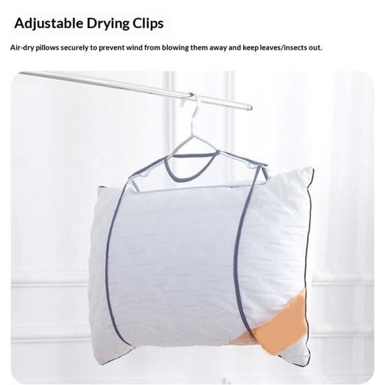 Hanging Pillow Drying Net Bag Foldable Windproof Shoes Socks Plush Doll Toy Mesh Dryer Heavy Duty Throw Pillow Air-dry Hanging Pouch