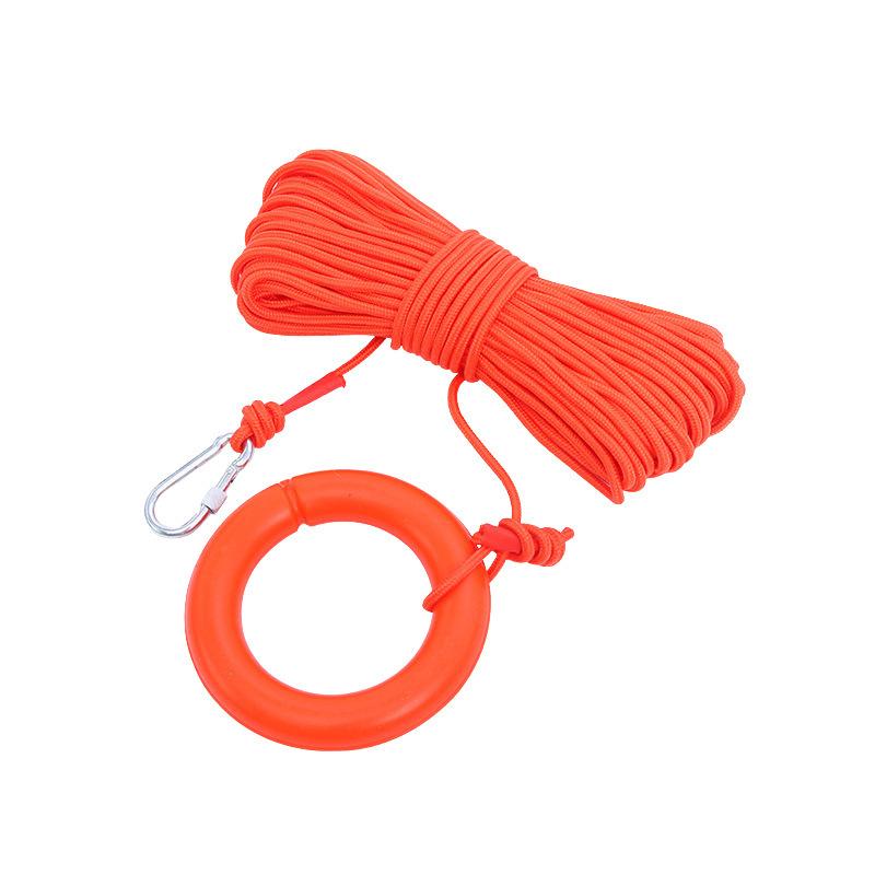 28m Water Floating Rope Orange Lifesaving Rope Non-slip Emergency Life Saving Rope Rescue Line for Fishing Safety Accessories