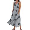 Women's Fashion Casual Colour Sleeveless Cotton Linen Pocket Dress