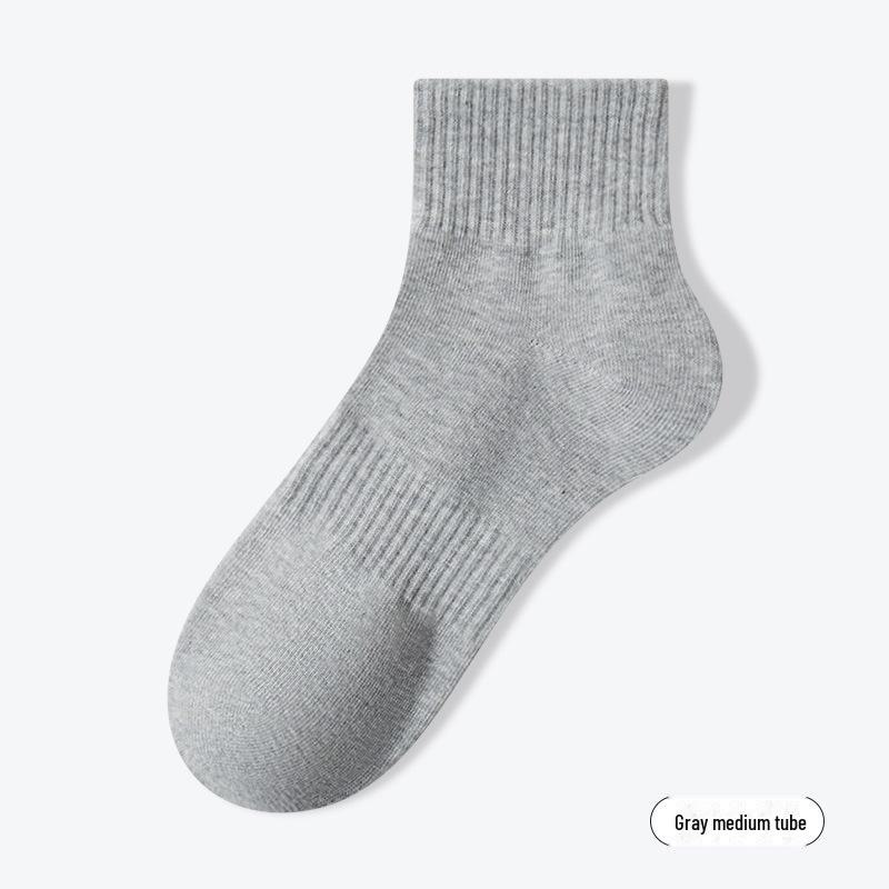 Men's and Women's Thick Cotton Sweat-Absorbing Deodorant Sports Socks for Autumn and Winter