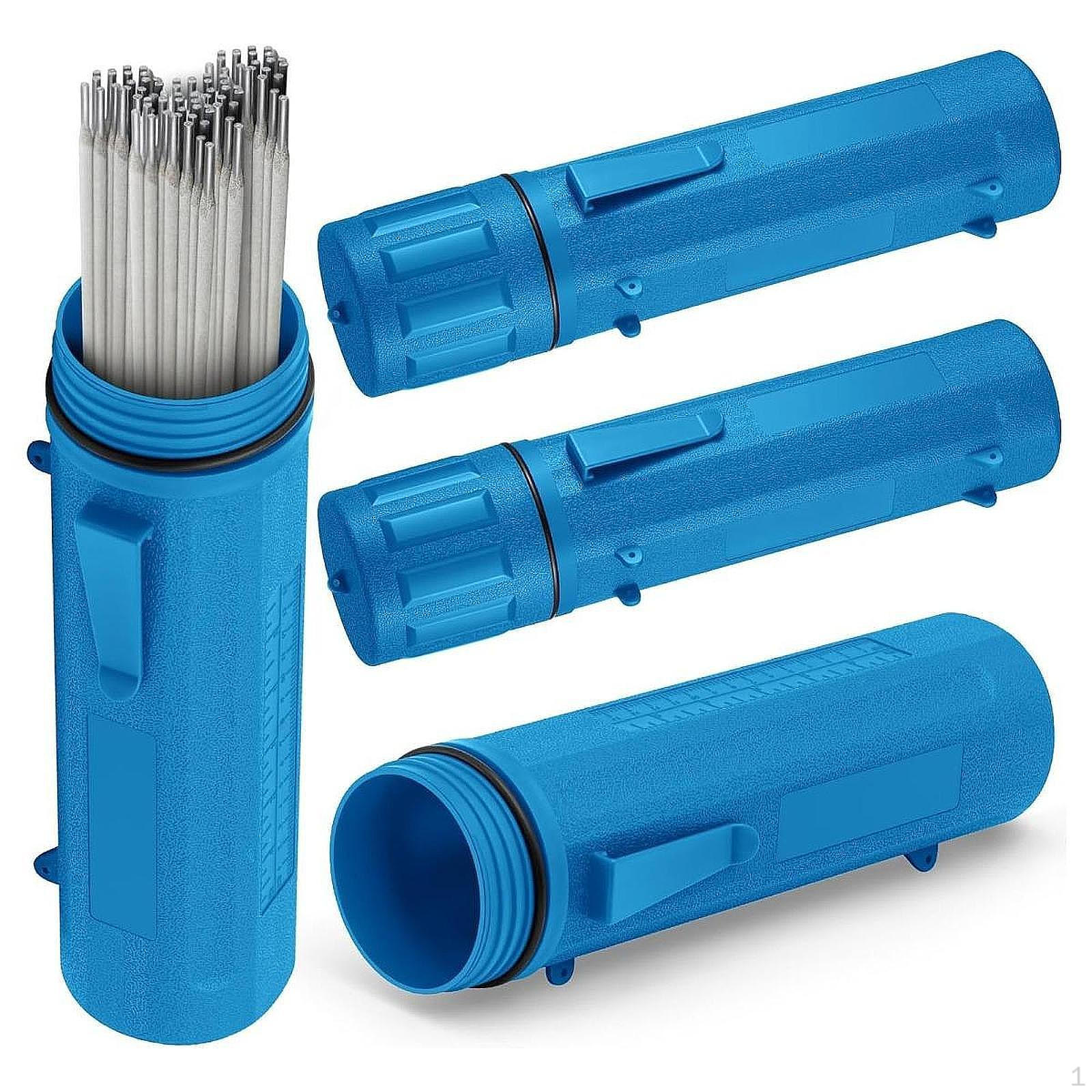 

Трубка для хранения электродных стержней, аксессуары для сварочного аппарата, портативный водонепроницаемый сварочный контейнер синий