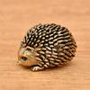 Brass Hedgehog Sculpture Miniature Animal Figurine Antique Metal Ornament Lucky Fengshuis Statue Desktop Decors Gift