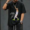 Męska koszulka z nadrukiem gwiazdy koszykówki Brunson Oversize Y2k Mężczyźni Kobiety Bawełna Krótki rękaw Streetwear Harajuku Damska Męska Odzież