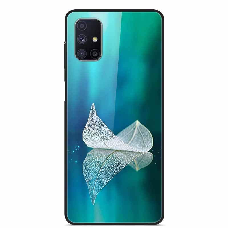 Glas-Rückseite für Samsung Galaxy M51 M31 Hülle Harte gehärtete Glas Hülle für Samsung A71 A51 Hülle A 51 71 M 51 31 Funda Coque
