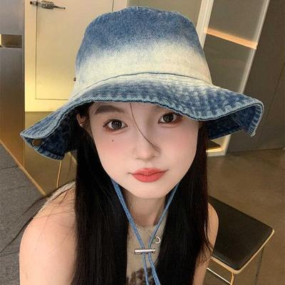 Versatile Washed Cowboy Hat Spring and Autumn New Casual Hat Children Show Face Small Bucket Hat Outdoor Climbing Hat Tide