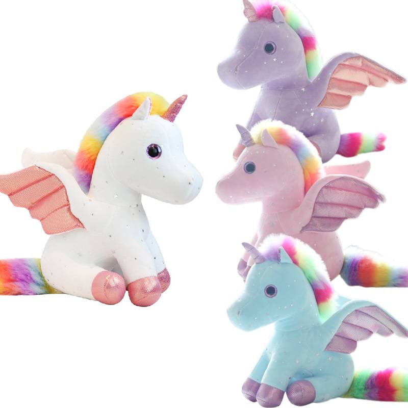 Rainbow Starry Sky Unicorn Plush Doll Stuffed Toy Children Kids Gift Birthday