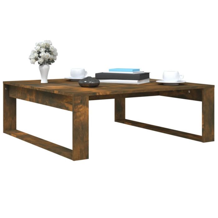 VidaXL Table basse Chêne fumé 100x100x35 cm Bois d'ingénierie 815999