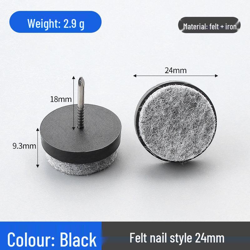 Yingya Anti-Slip Felt Leveling Feet for Furniture: White/Brown Pads for Cabinets, Tables, Chairs, Sofas