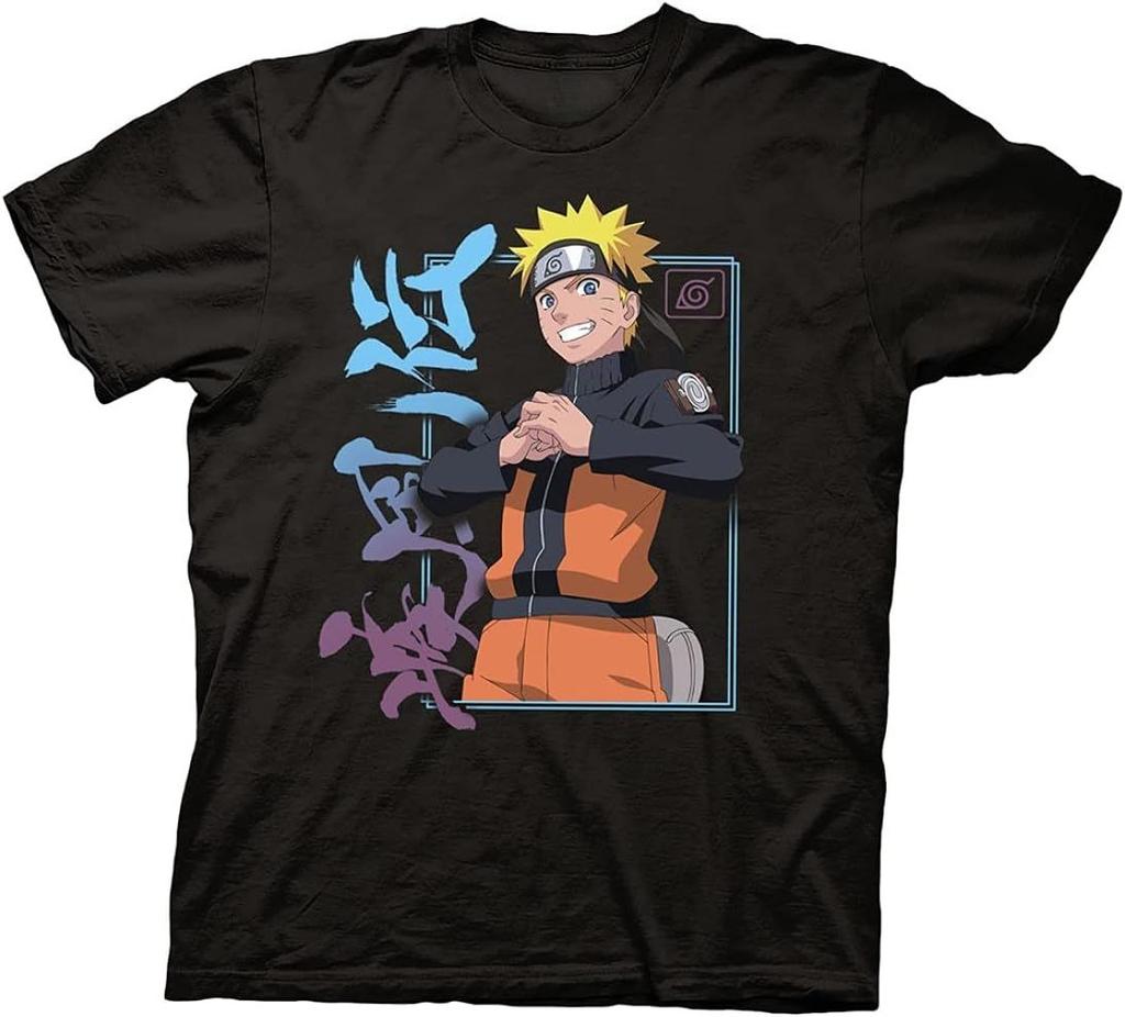 Uzumaki Naruto Anime Oversize T-shirt Men Women Short Sleeve Casual Print Tee Cotton Streetwear Cosplay Summer Manga Strip Tops