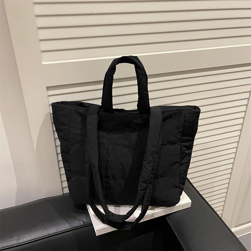Large-capacity Nylon Cotton Coat Small-sized Commuter Embroidery Strap Crossbody Bag