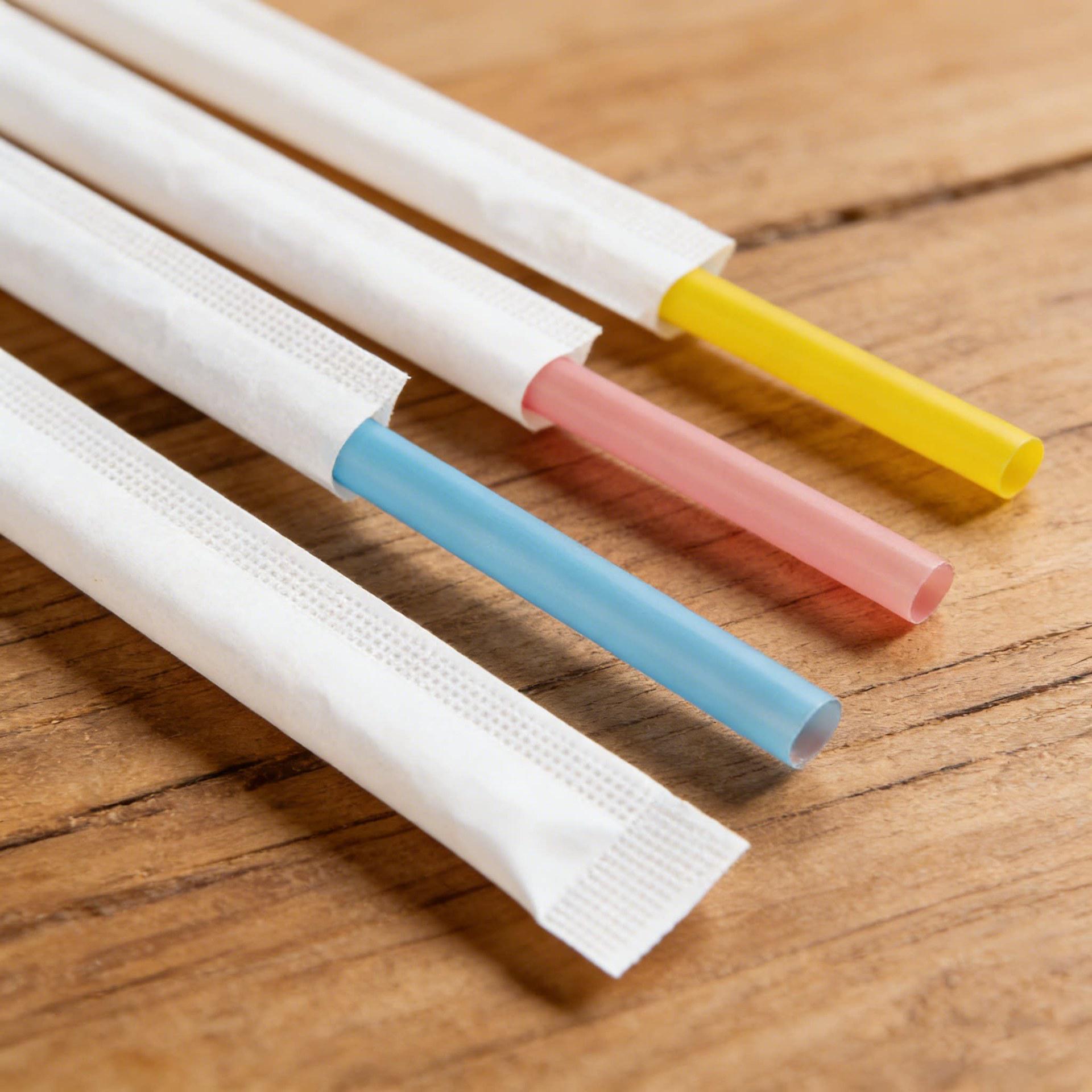 Eco-Friendly Colored PLA Straws: Disposable, Biodegradable, Individually Packaged for Coffee, Milk, Tea