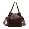 Versatile Korean High-End Bucket Bag: Spring & Autumn 2026 Wide Strap Crossbody Handbag for Women