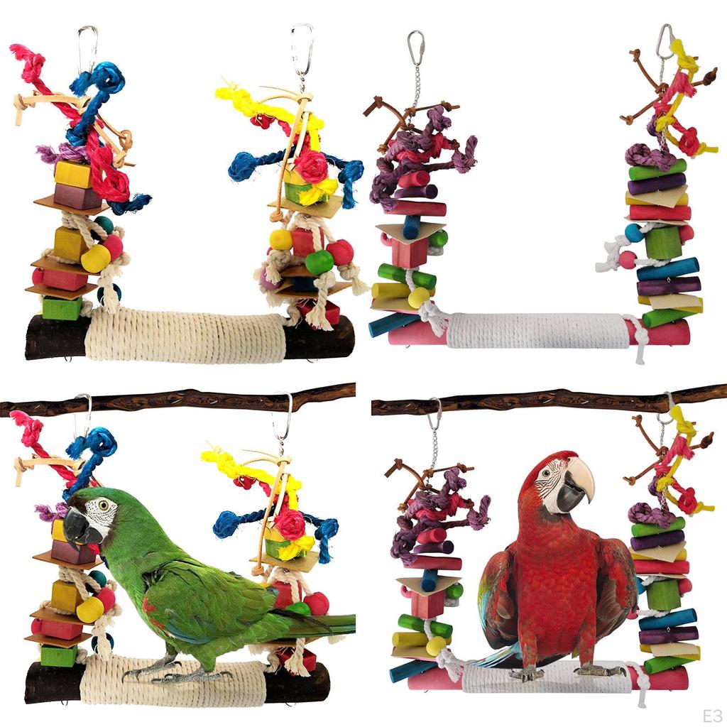 ing Toy Bite Resistance Cage Hanging s Macaws Small Parakeets Encourages Foot Exercise
