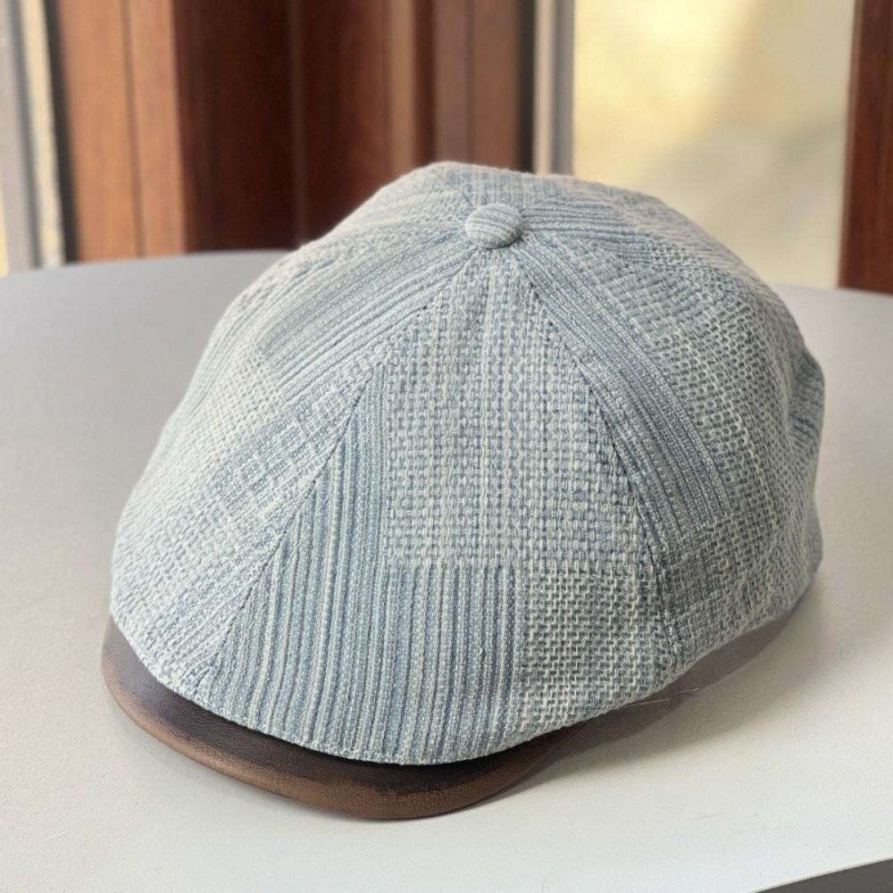 Flat Brim Cowboy Beret Y2k Painter Cap Korean Denim Beret  Unisex