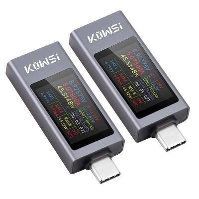 Aideepen 360W USB C Tester Multimetru Napięcia i Prądu z Kolorowym Wyświetlaczem TFT i Pojemnością Tester 2-częściowy, Wyświetlacz Type-C, Prąd, Napięcie, Rezystancja,