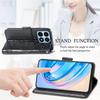 For Honor X8a 4G PU Leather Phone Case Stand Wallet Butterfly Imprinted Flip Cover