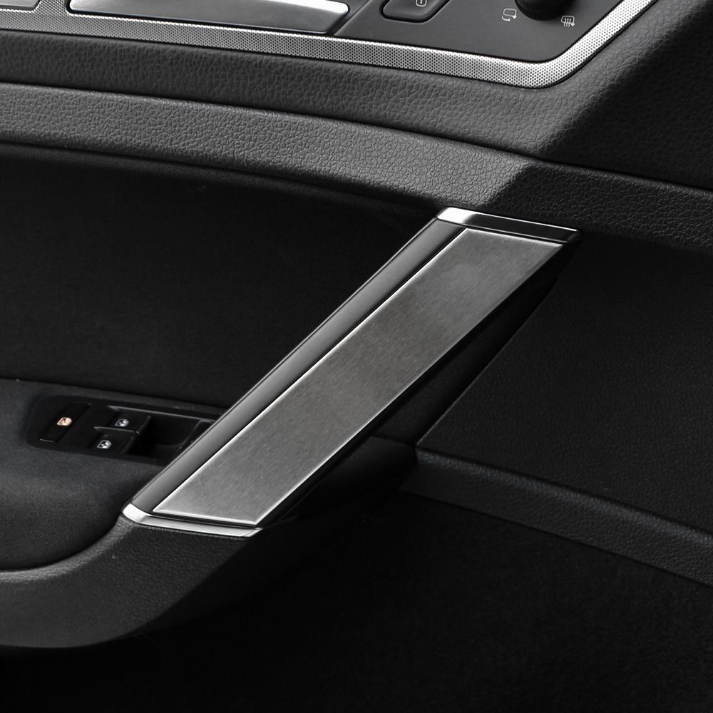 4PCS Stainless Steel Inner Door Handle Trim for VW Golf 7 MK7 2014 2015 Door Armrest Handrail Trim Frame