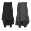 Winter Skirt Leggings Irregular Fake Two-Piece Design Velvet Lined Women Culottes High-waisted Stretchy Culottes