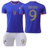Mens Cycling Jerseys French Team Home Mbappe 10 Football Shirt Set Sports