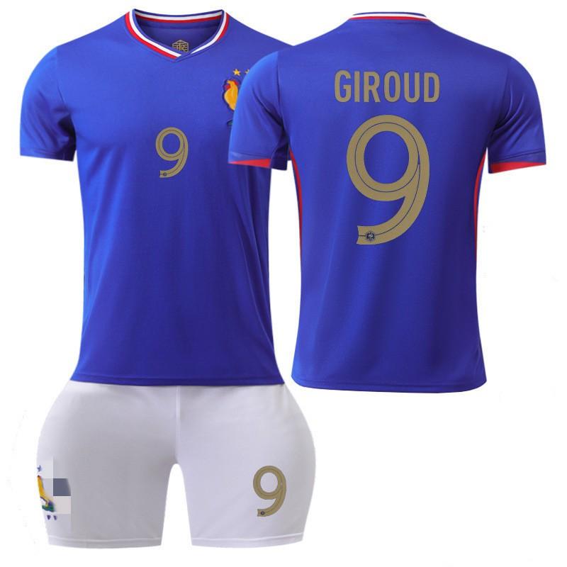 Mens Cycling Jerseys French Team Home Mbappe 10 Football Shirt Set Sports