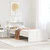 VidaXL Bed Frame with Headboard Without Mattress White 90x200 Cm 3306016