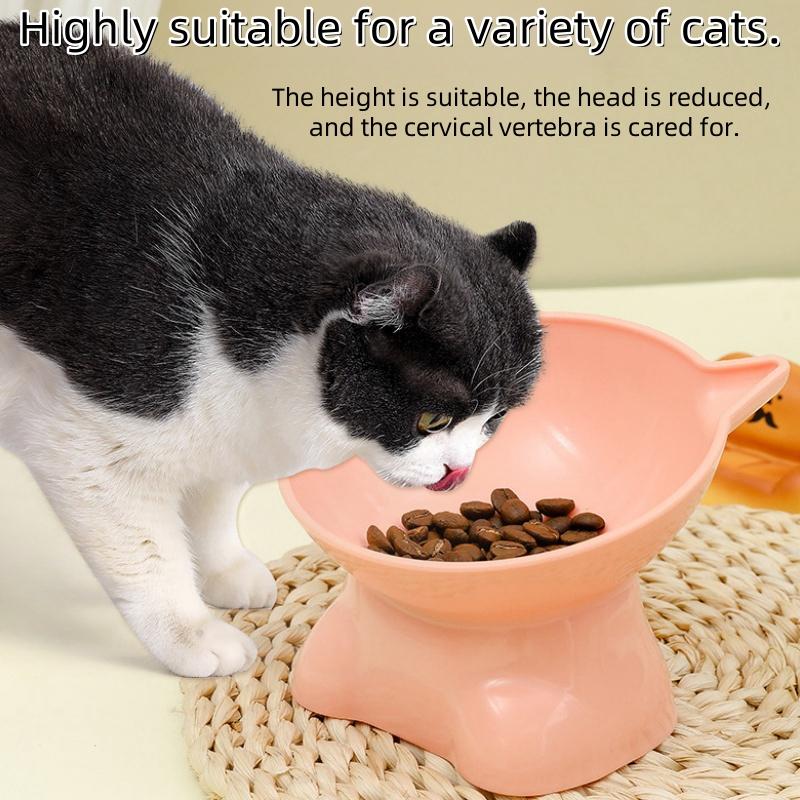 Napf für Haustiere, Katzen und Hunde, hoher Fuß, Hundenapf, Nackenschutz, Katzen-/Tierfutter-/Wassernapf, umkippsicher, binaural, waschbar, Futternapf für Haustiere