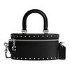 Skórzana torba na ramię, torba crossbody mała damska czarna CT878-LHBLK