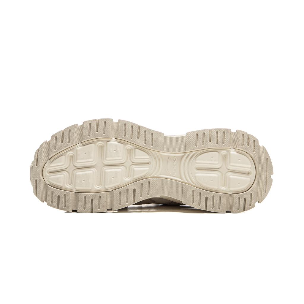 Li Ning Star Slip Resistant, Abrasion Resistant, Breathable, Lightweight Low top Casual Shoes Women's Ecru AGCV252-3