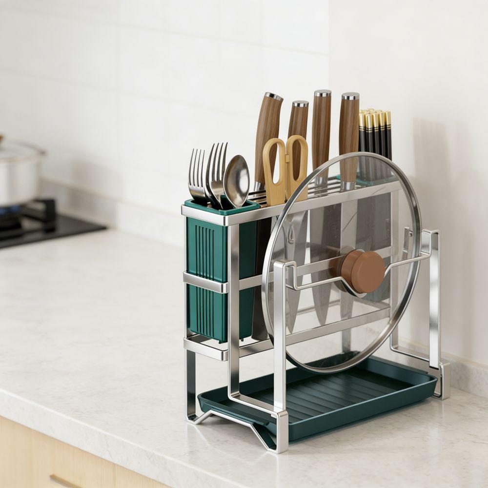 Rustproof Cutter Cutting Board Storage Rack Stainless Steel Cutter Holder  Cabinet