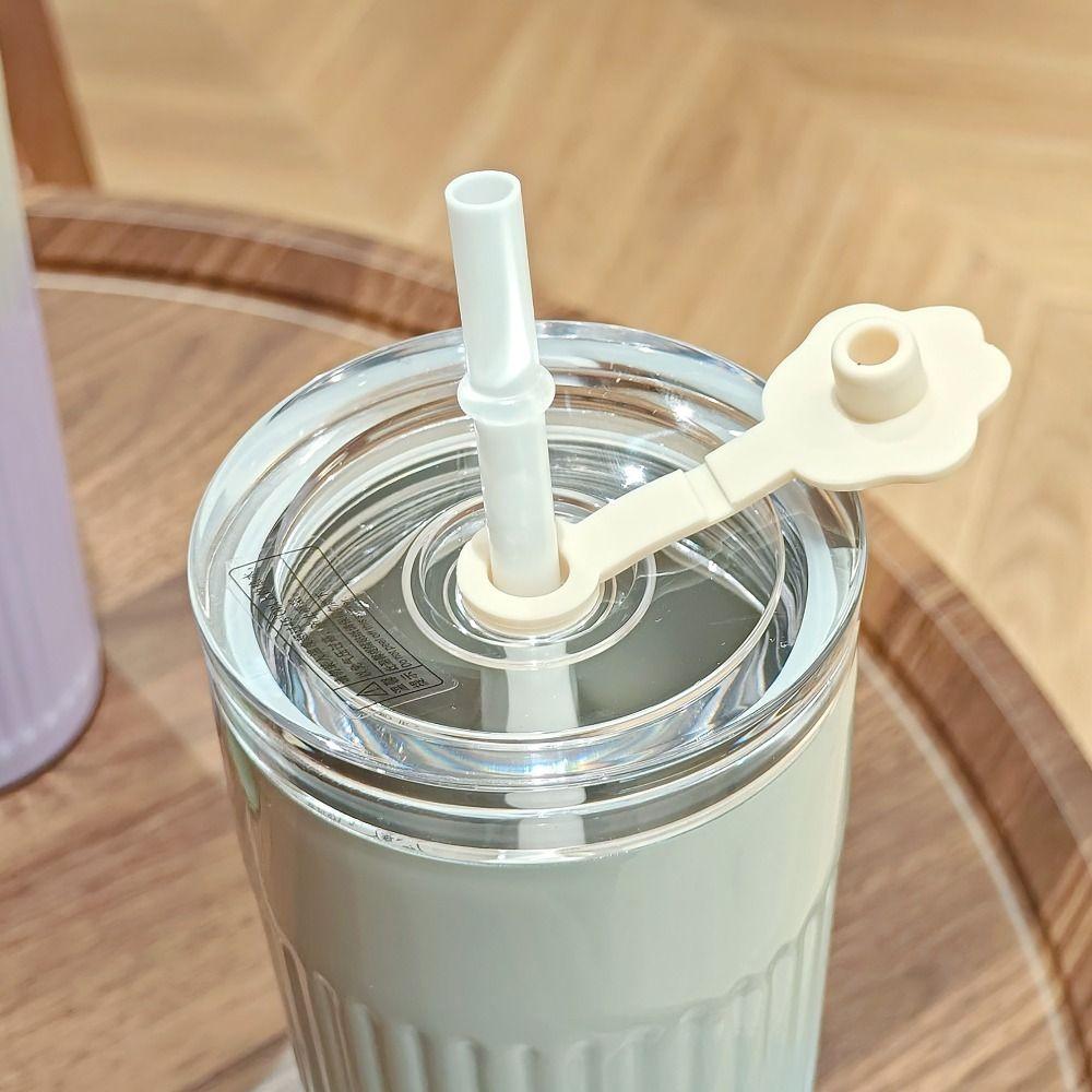 500ml Hot Cold Water Bottle 304 Stainless Steel Insulated Cup Portable Straw Cup  Outdoor