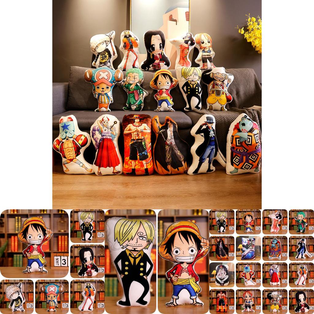Adorable Two-dimensional Anime Plush Toy Pillows Featuring Luffy Zoro Chopper And More