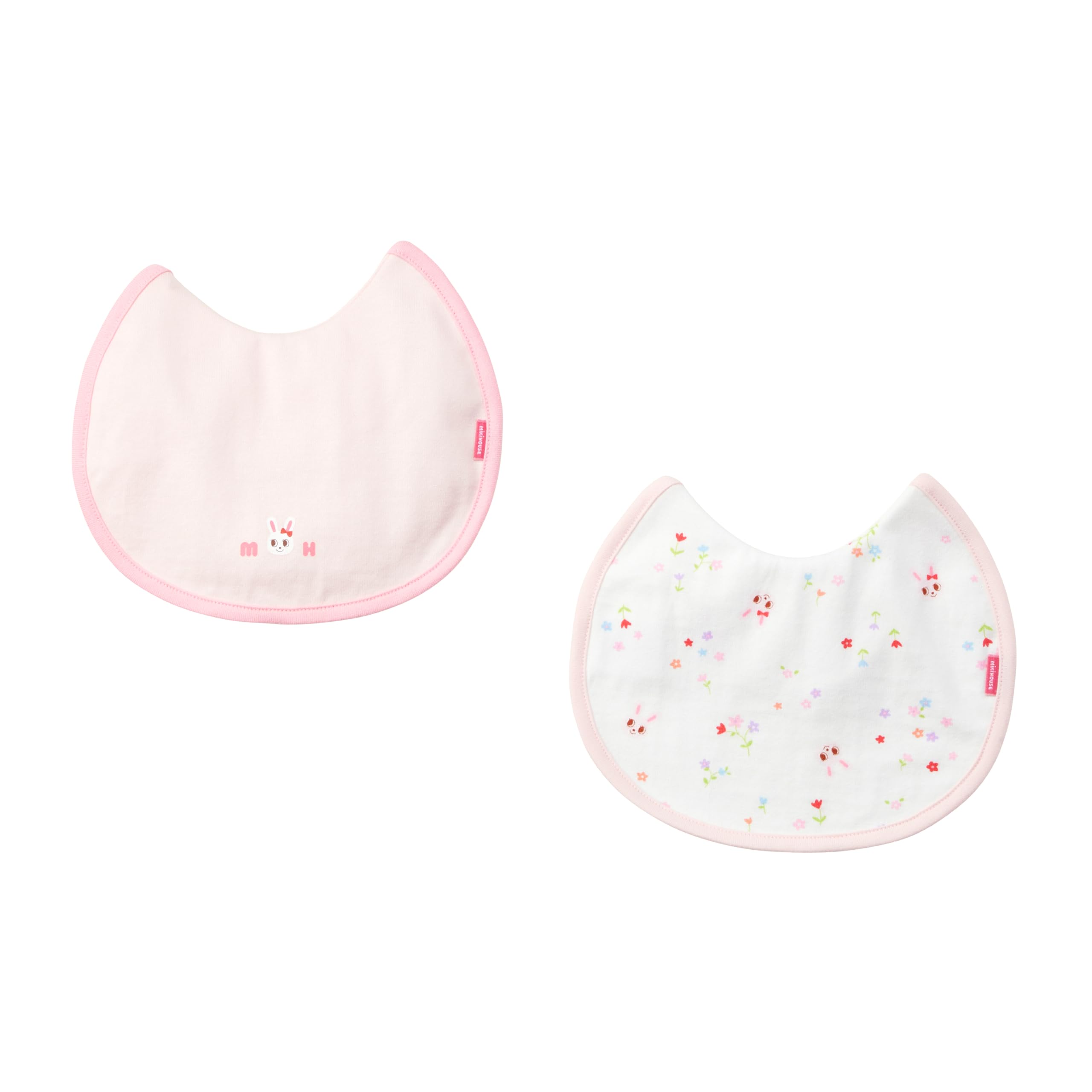 

Miki House Nursing Bib Set Perfect for Breastfeeding and Made in for Boys and Baby and Preparing for (2 Bibs), Weaning, Water-Repellent, Japan, Girls, розовый