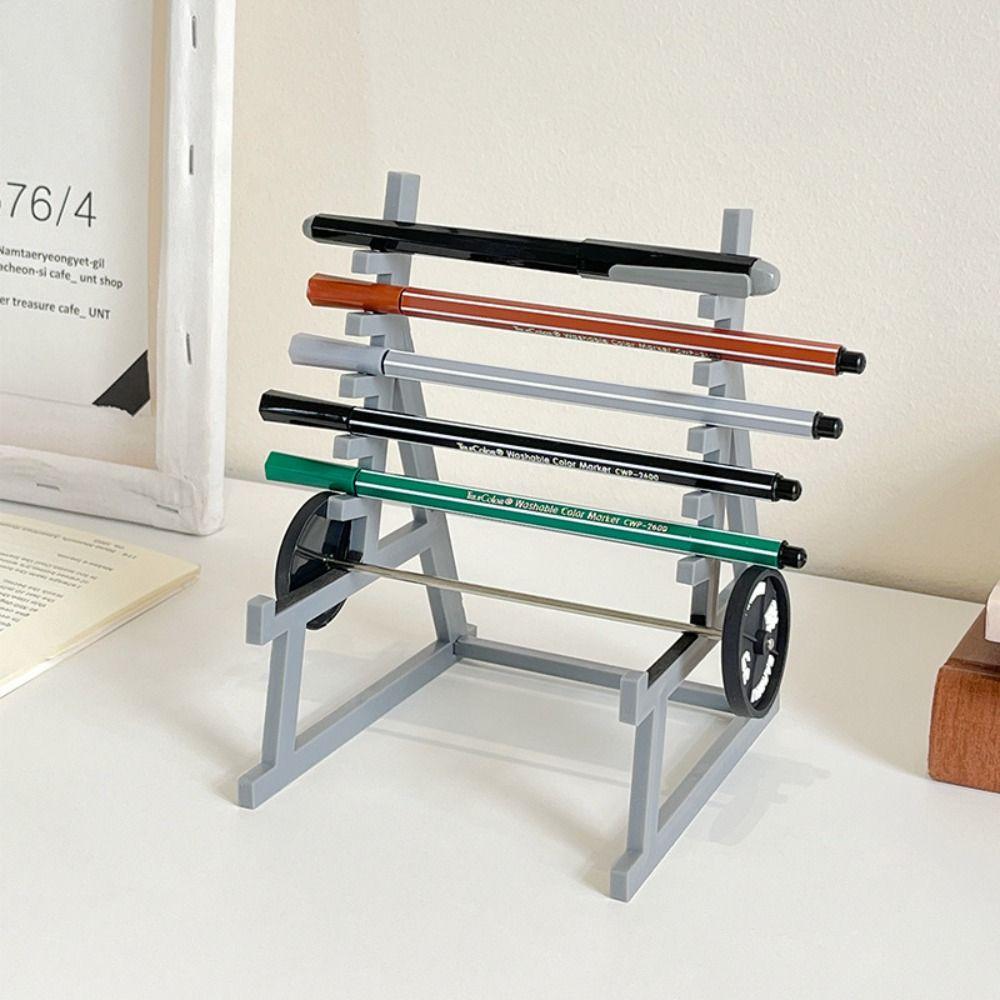 Versatile Stationery Storage Rack Stylish Pencil Case Creative Barbell Pen Holder  Bookshelves